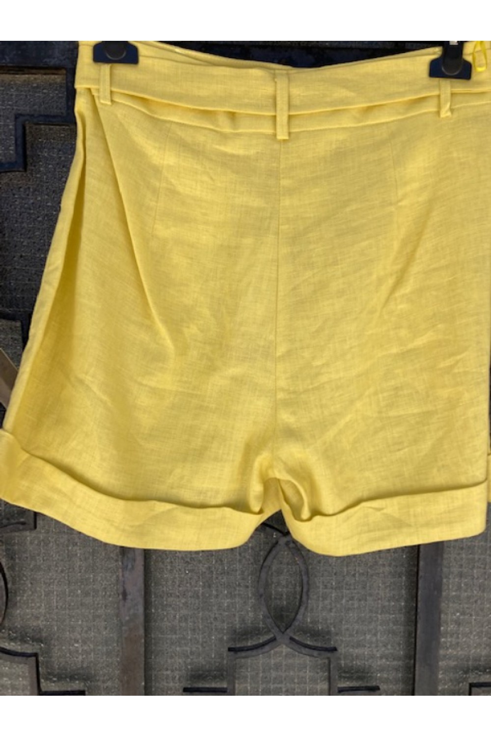 MOUTAKI LINEN SHORTS YELLOW 19.03.06