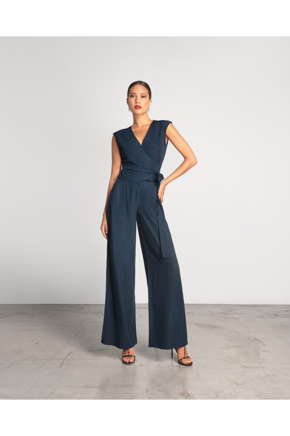 MOUTAKI WOMAN SET TOP-PANT NAVY BLUE 25.03.62