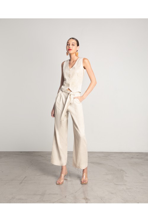 MOUTAKI WOMAN SET VEST-PANT BEIGE 25.06.12