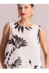 MOUTAKI WOMAN TOP BLACK-WHITE 26.01.28