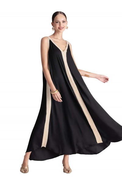 MOUTAKI WOMAN DRESS BLACK  26.07.52