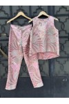 MOUTAKI WOMAN SET PANTS SHIRT PINK 26.03.66