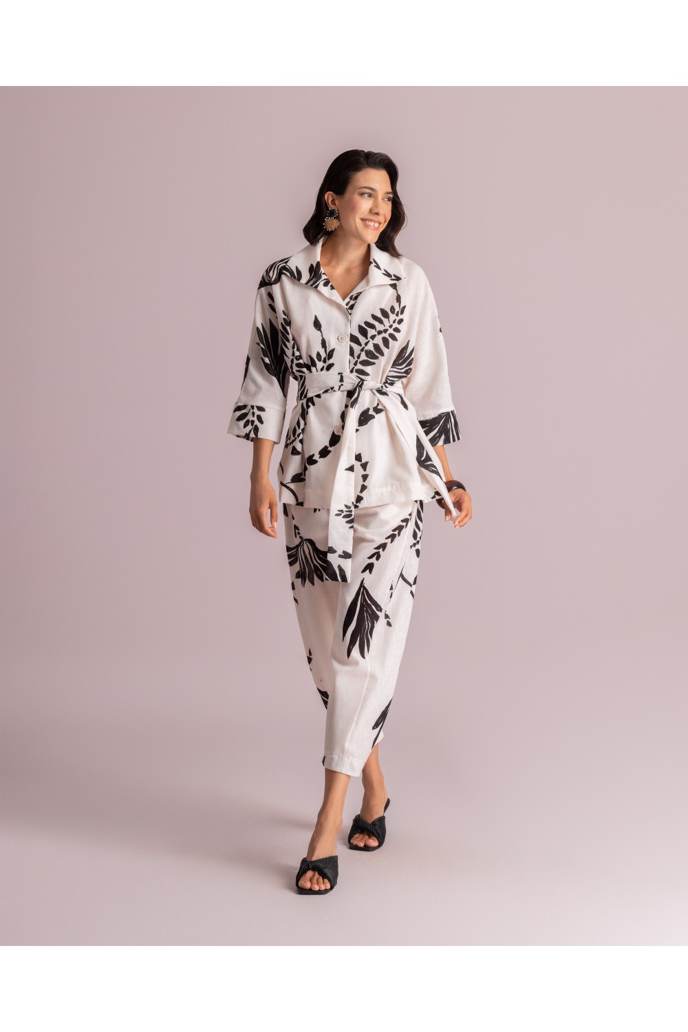 MOUTAKI WOMAN SHIRT BLACK-WHITE 26.06.08