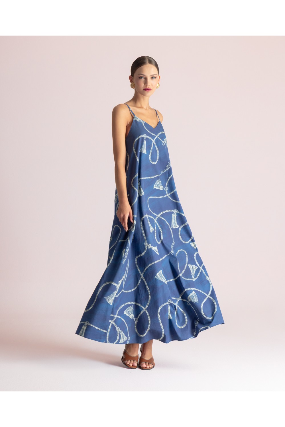 MOUTAKI WOMAN DRESS BLUE 26.07.76