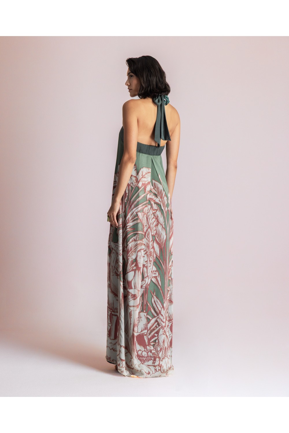MOUTAKI WOMAN DRESS KHAKI MUTLICOLOUR 26.07.01