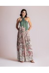 MOUTAKI WOMAN DRESS KHAKI MUTLICOLOUR 26.07.01