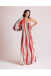 MOUTAKI WOMAN DRESS SATEN MUTLICOLOUR 26.07.94