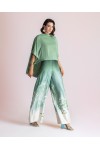 MOUTAKI WOMAN SET KIMONO-PANT GREEN MULTICOLOUR 26.03.76