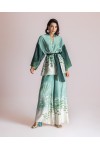MOUTAKI WOMAN SET KIMONO-PANT GREEN MULTICOLOUR 26.03.76