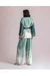 MOUTAKI WOMAN SET KIMONO-PANT GREEN MULTICOLOUR 26.03.76