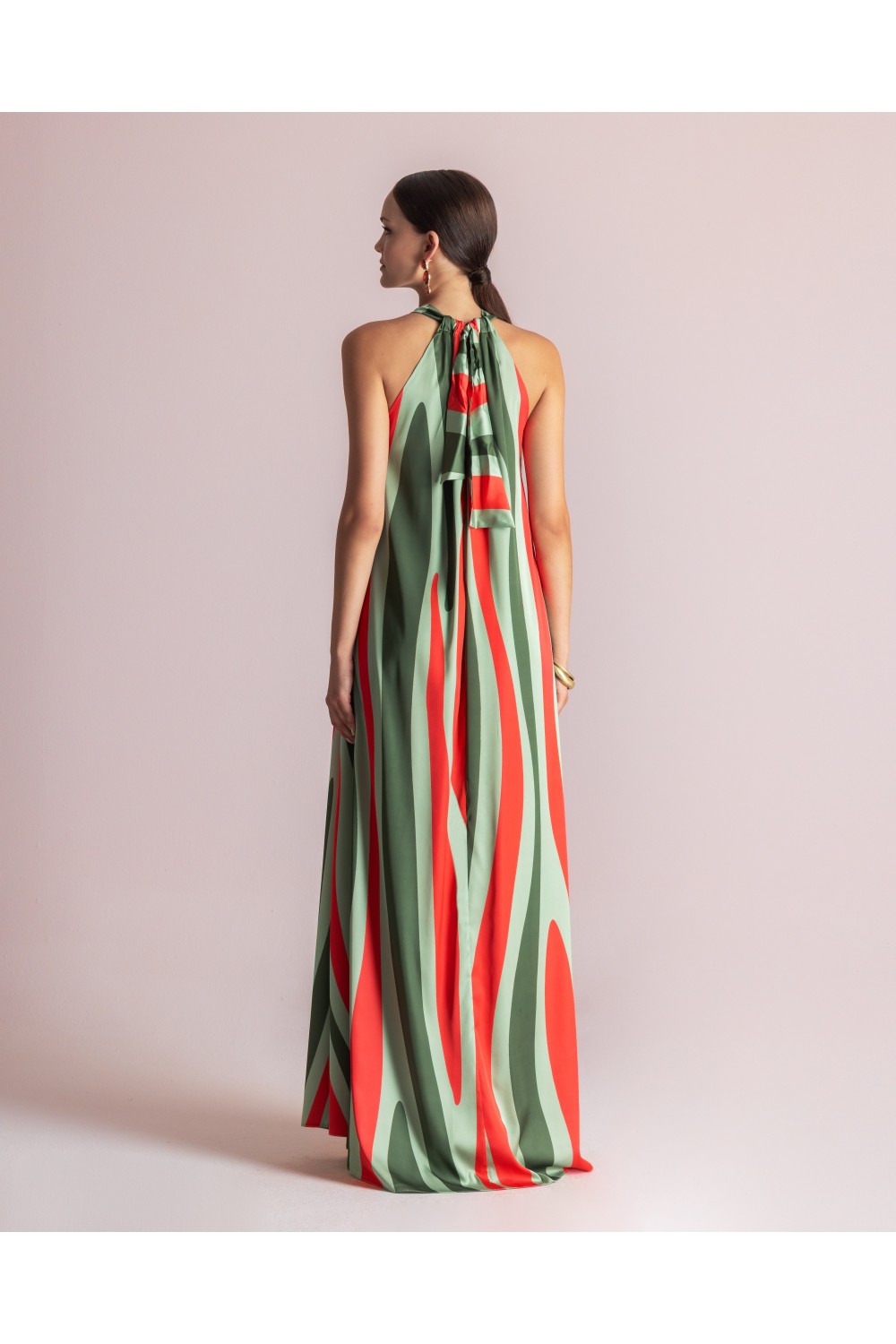 MOUTAKI WOMAN DRESS GREEN MUTLICOLOUR 26.07.95