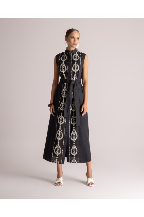 MOUTAKI WOMAN DRESS BLACK 26.07.46