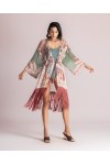 MOUTAKI WOMAN SET KIMONO-PANT KHAKI MULTICOLOUR 26.03.46