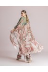MOUTAKI WOMAN SET WRAP SHIRT - PANT KHAKI MULTICOLOUR 26.03.77