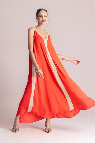 MOUTAKI WOMAN DRESS WATERMELON 26.07.52