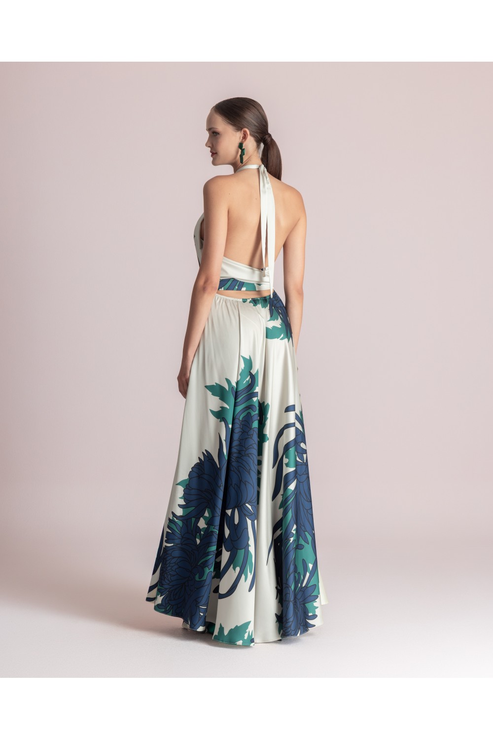 MOUTAKI WOMAN DRESS SATEN MULTICOLOUR 26.07.70