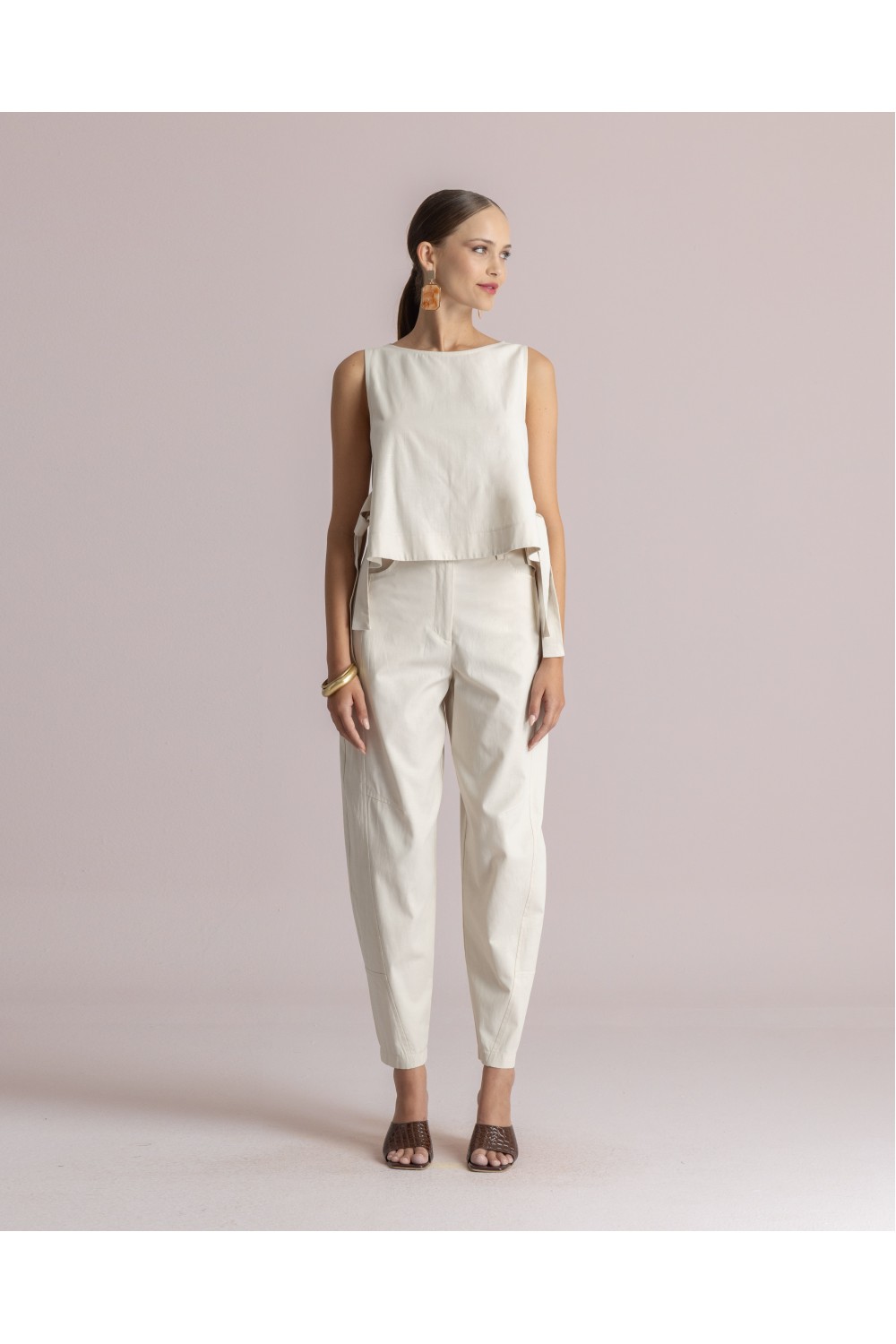 MOUTAKI WOMAN PANT ECRU 26.03.20