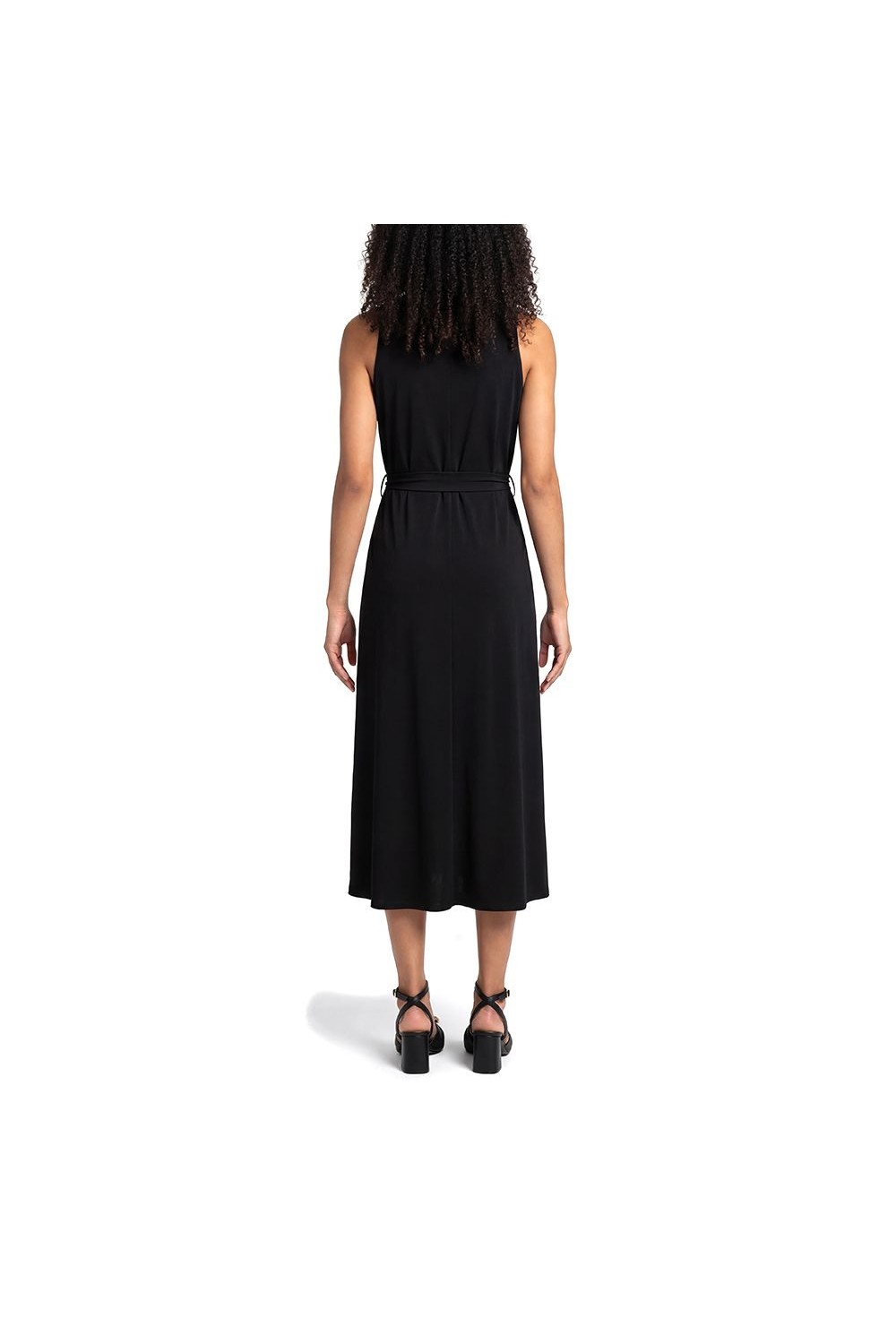 MOUTAKI WOMAN MAXI SATEN DRESS BLACK 26.07.67
