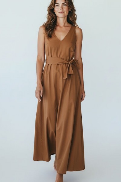 MOUTAKI WOMAN DRESS CHOCOLATE 26.07.81