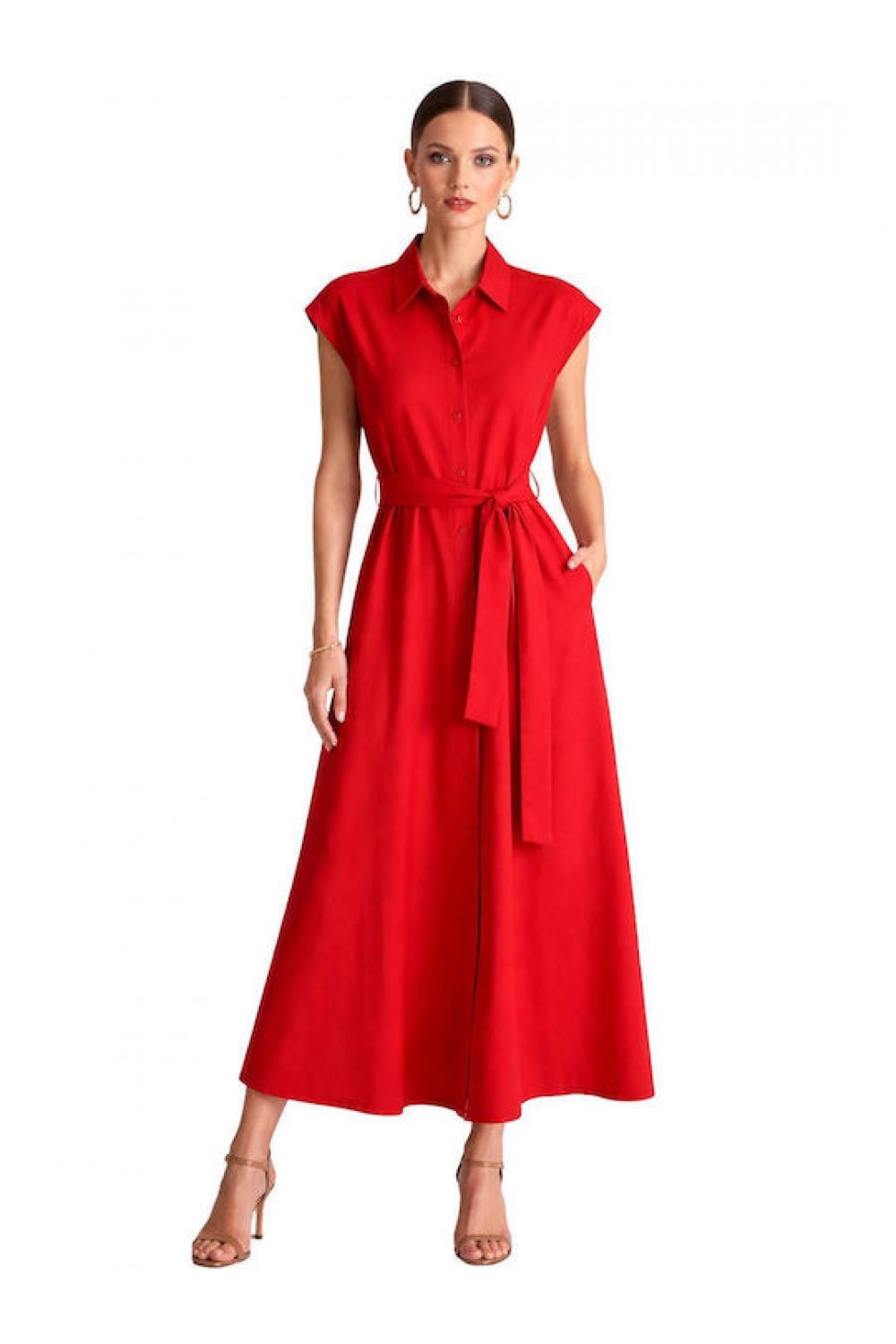 MOUTAKI WOMAN DRESS RED 26.07.15