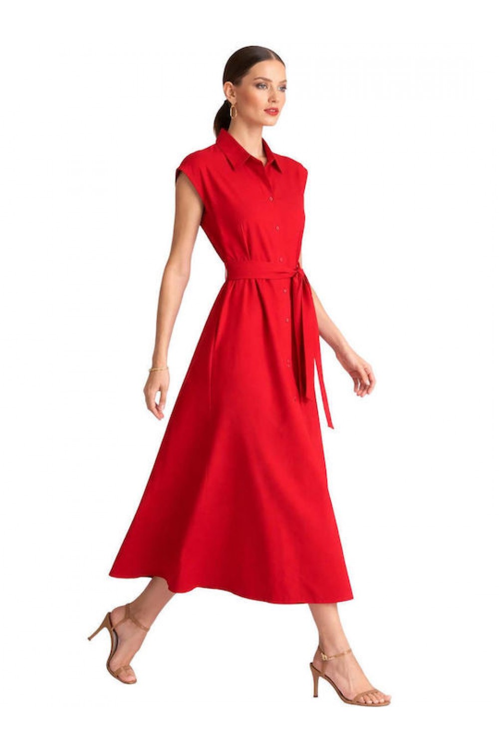 MOUTAKI WOMAN DRESS RED 26.07.15