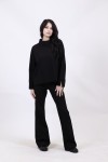 MOUTAKI WOMAN BLOUSE & PANT SET BLACK 24.01.119