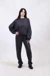 MOUTAKI WOMAN SWEATSHIRT & PANT SET CARBON 24.01.128
