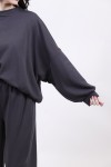 MOUTAKI WOMAN SWEATSHIRT & PANT SET CARBON 24.01.128
