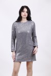 MSR SEQUIN KNIT DRESS IRON 24.269
