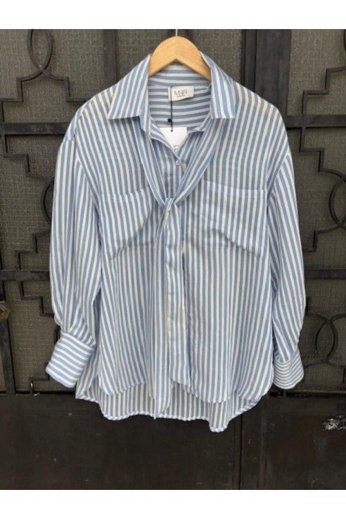 MSR SHIRT STRIPES BLUE-ECRU MAYA 26.521