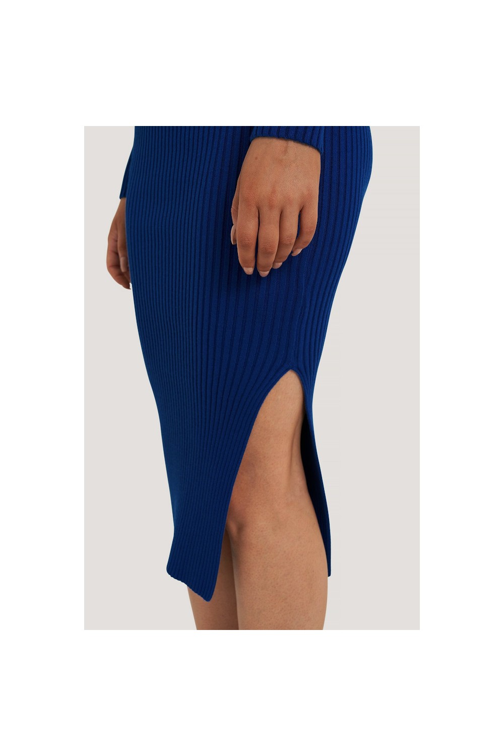 NA-KD SQUARE NECK SIDE SLIT MIDI DRESS 1018-004631