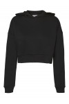 NOISY MAY LUPA L/S CROP HOOD SWEAT BLACK 27017425