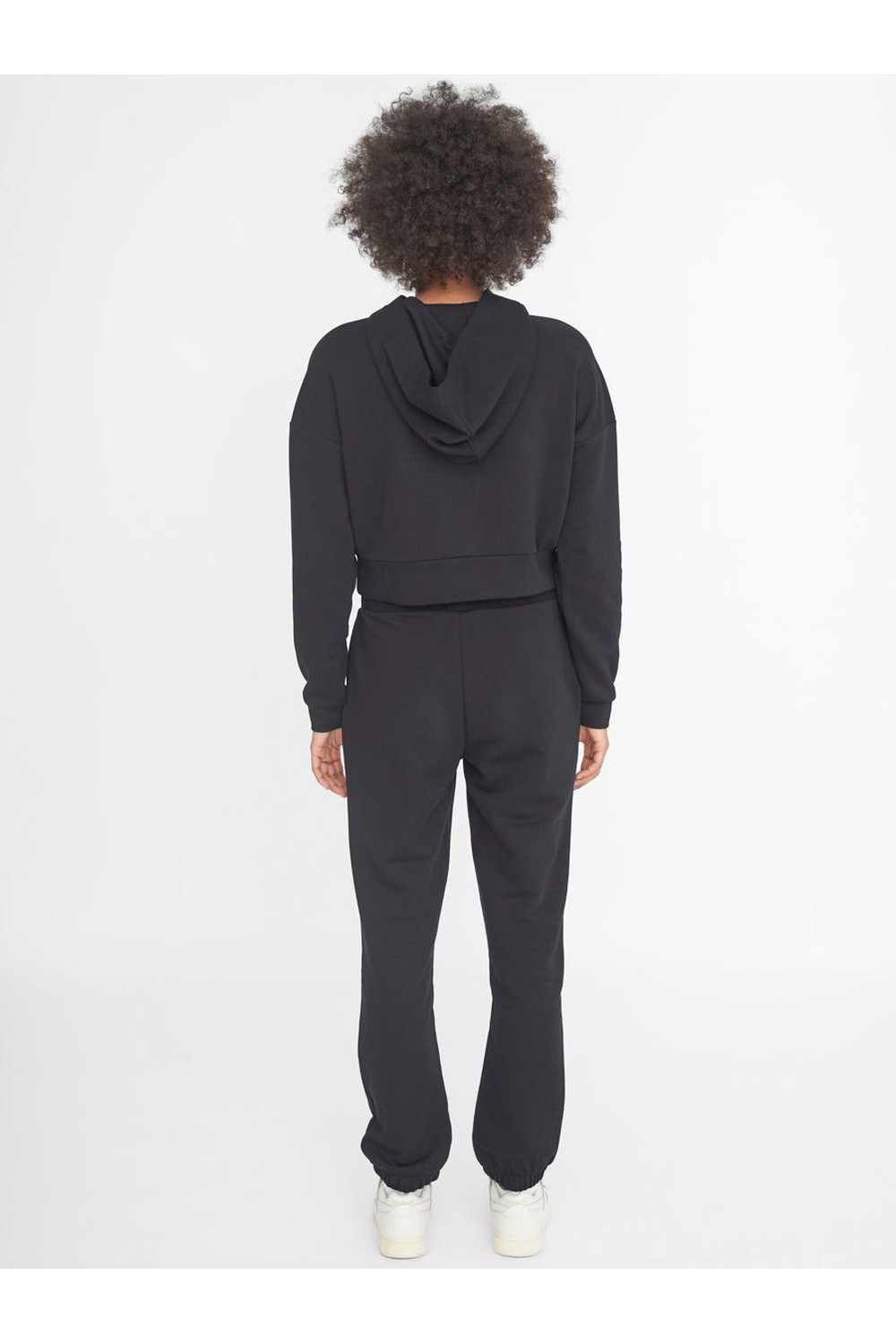 NOISY MAY LUPA L/S CROP HOOD SWEAT BLACK 27017425