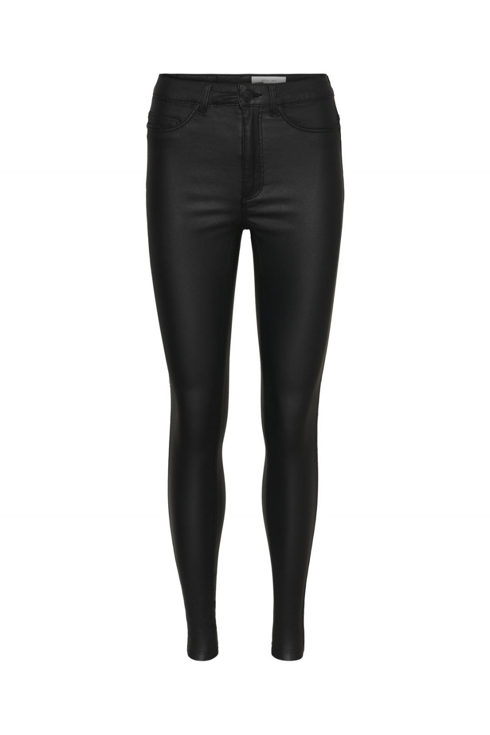 NOISY MAY CALLIE HW SKINNY COATED PANTS BLACK 27012746
