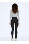 NOISY MAY CALLIE HW SKINNY COATED PANTS BLACK 27012746