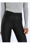 NOISY MAY CALLIE HW SKINNY COATED PANTS BLACK 27012746