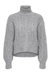 ONLY HILDE LS SHORT CABLE KNT MEDIUM GREY MELAGNE 15375336