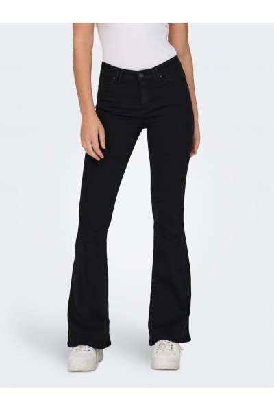 ONLY REESE REG RETRO FLARED DNM BOX BLACK DENIM 15309845