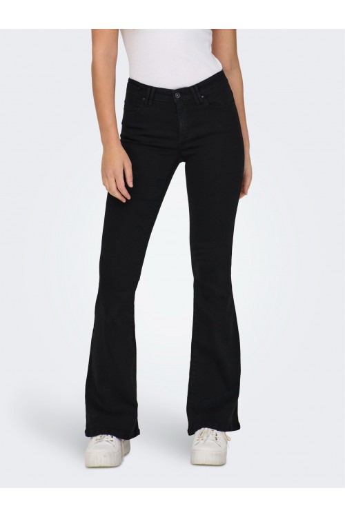 ONLY REESE REG RETRO FLARED DNM BOX BLACK DENIM 15309845