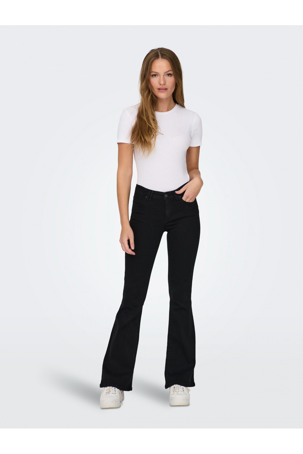 ONLY REESE REG RETRO FLARED DNM BOX BLACK DENIM 15309845