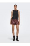 ONLY JULIA FAUX LEATHER SHORTS OTW RUM RAISIN 15373280
