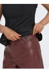 ONLY JULIA FAUX LEATHER SHORTS OTW RUM RAISIN 15373280