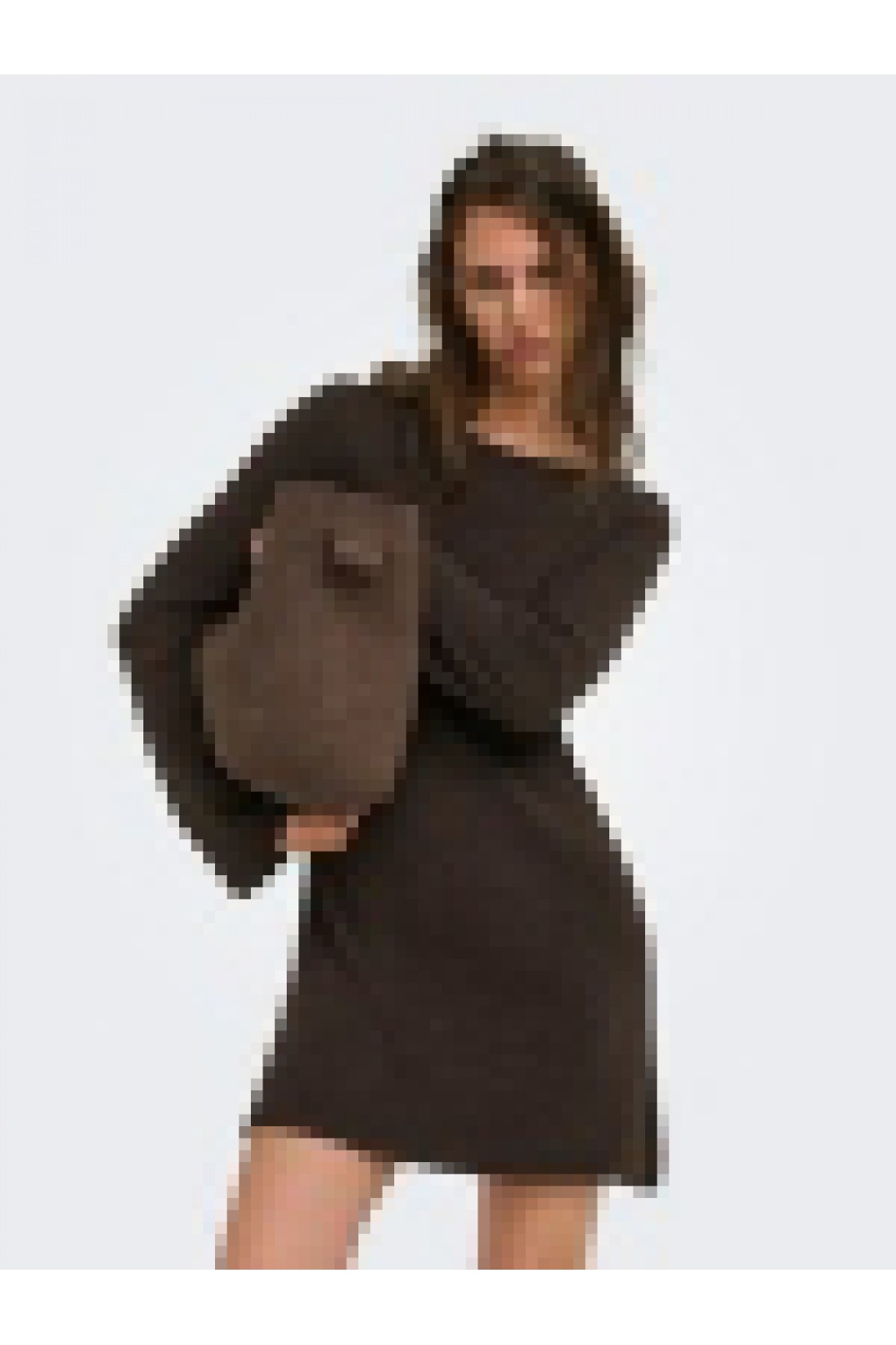 ONLY TESSIE LS BOATNECK DRESS KNT COFFE BEAN 15378118