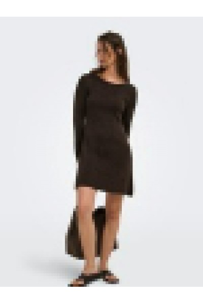 ONLY TESSIE LS BOATNECK DRESS KNT COFFE BEAN 15378118