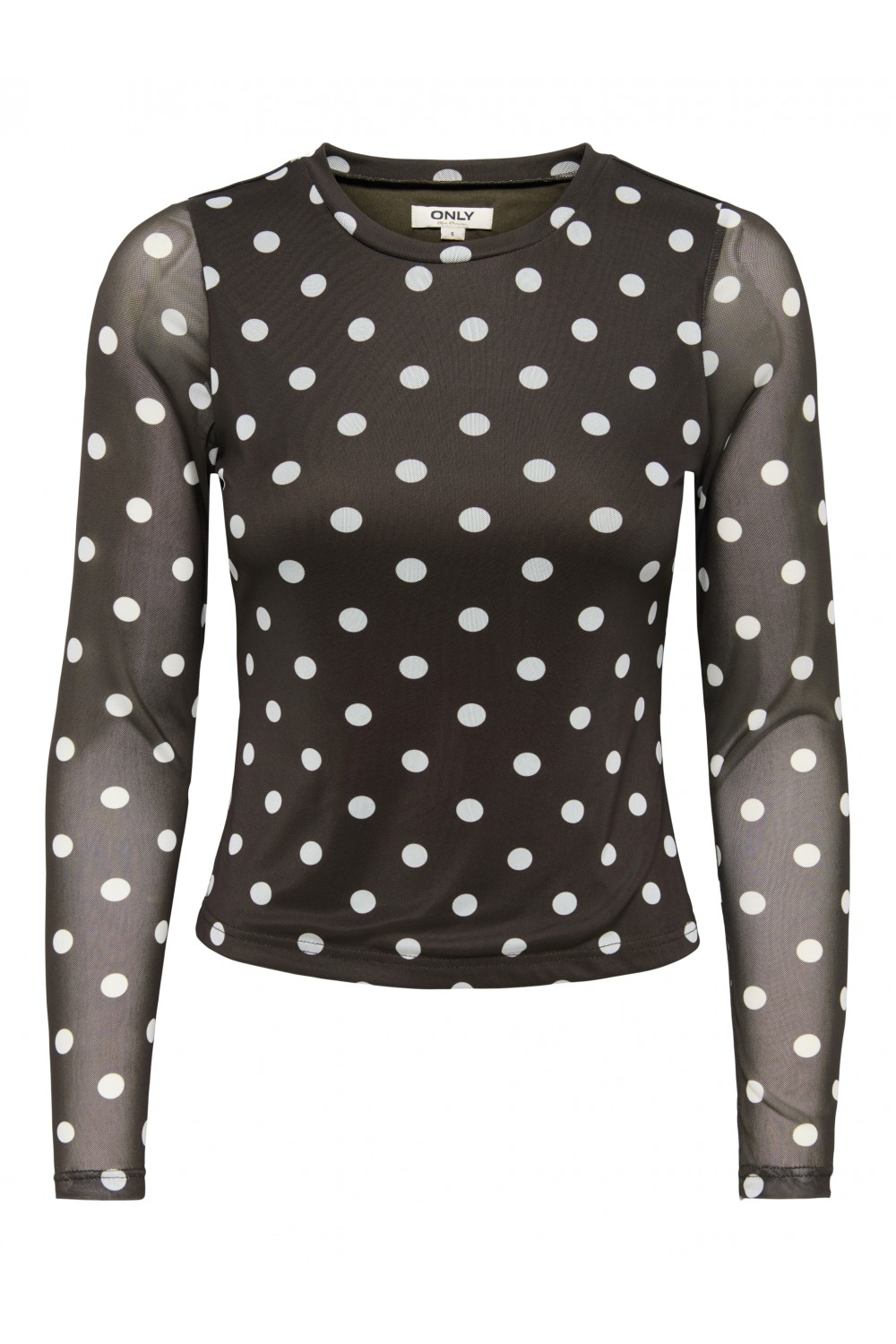  ONLY NOVA L/S MESH TOP WVN COFFEE BEAN 15357642
