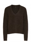  ONLY FIONA LS LOOSE V-NECK KNT COFFEE BEAN 15382494