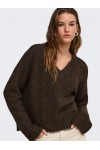  ONLY FIONA LS LOOSE V-NECK KNT COFFEE BEAN 15382494