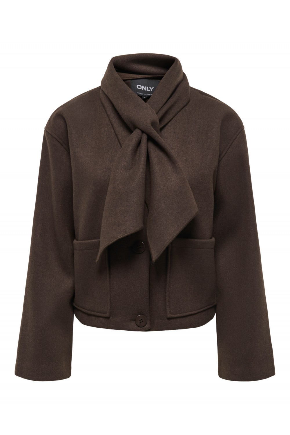  ONLY CARRIE SCARF JACKET OTW HOT FUDGE 15382557