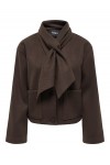  ONLY CARRIE SCARF JACKET OTW HOT FUDGE 15382557