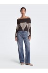  ONLY ALIVIA LS OFF SHOULDER KNT COFFEE BEAN 15383895